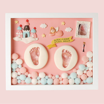 Babys hands and feet printed hands footprints Clay Newborn Babies 100 days Fetal Hair Hair Umbilical Cord Birth Full Moon Souvenirs
