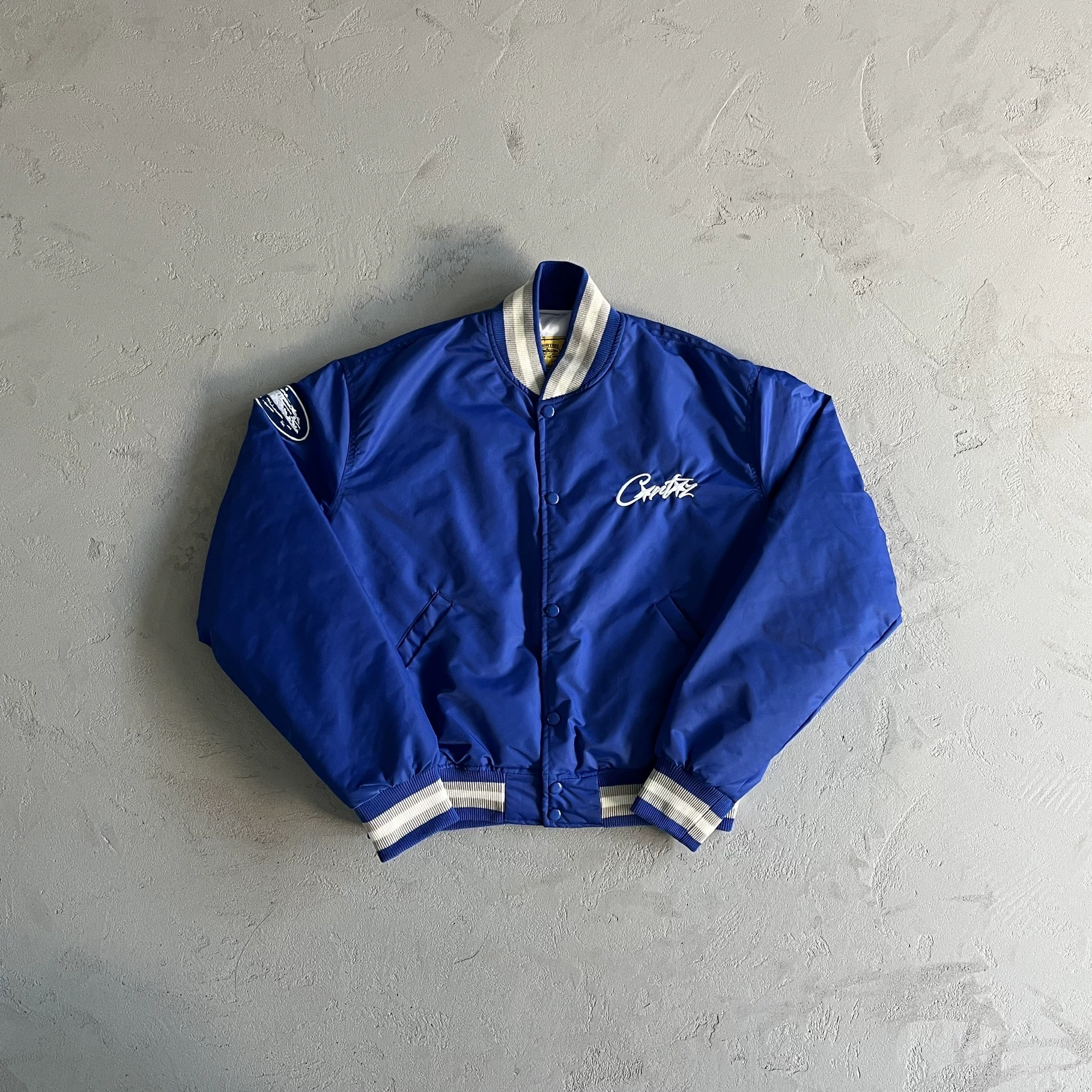 Blue jacket, with embroidery, ethnic style