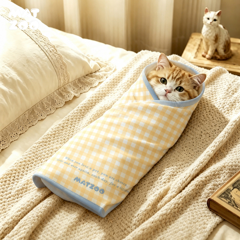 Matzoo Pet Wrapping Cloth Self-Adhesive Cloth for Wrapping Cats, Injection and Nail Clipping Tool, Cat Restraint Tool, Anti-Bite Matzoo Pet Wrapping Cloth Self-Adhesive Cloth for Wrapping Cats, Injection and Nail Clipping Tool, Cat Restraint Tool, Anti-Bite