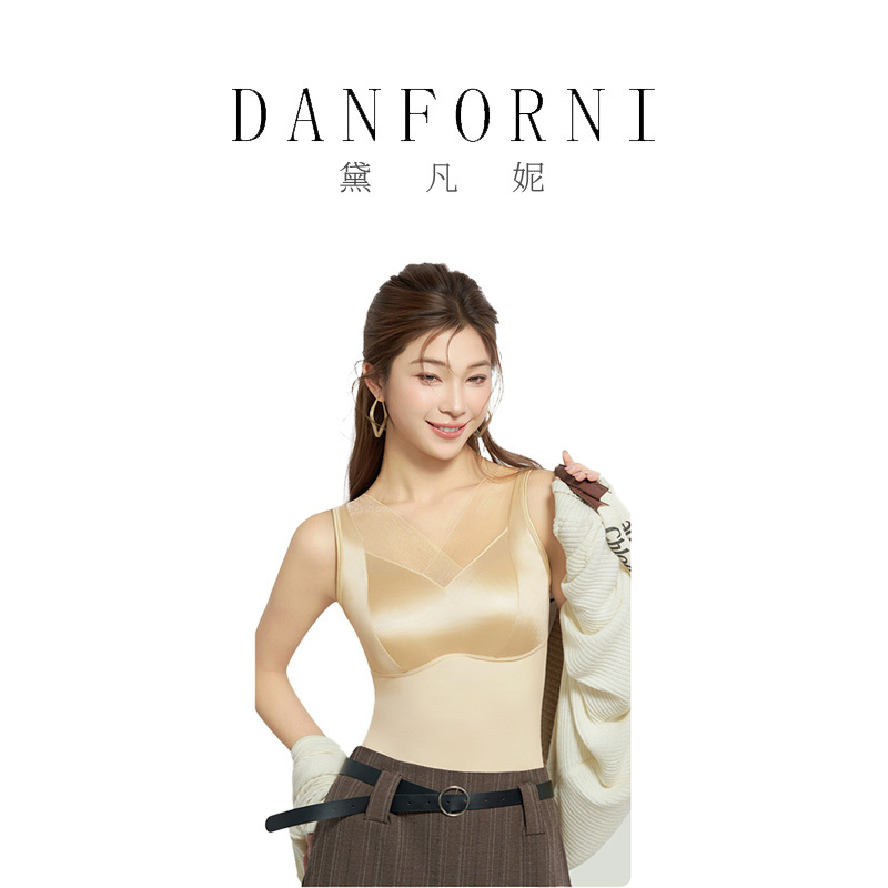 [Exclusive to Sisi] Daveny Lace Satin Camisole with Beautiful Back Design Zbx16004