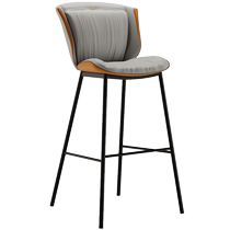 吧椅家用轻奢铁艺高脚凳咖啡厅酒吧椅现代简约吧台椅前台椅子吧凳