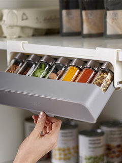 Seasoning bottle storage rack set creative kitchen seasoning rack glass seal small seasoning can spice bottle combination