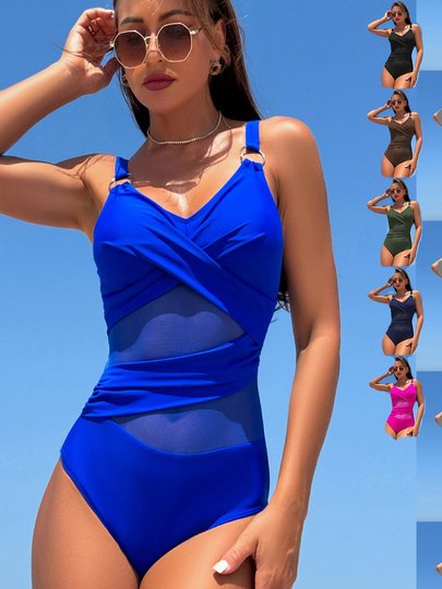 2025新款跨境连体泳衣女运动欧美性感比基尼泳装 Jumpsuit bikini