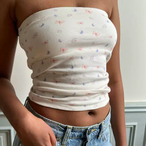 Новая женская бюстгальтер короткая цветочная точка в горошек