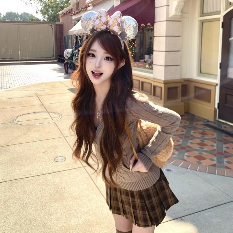 Tv1 Universal Studios Disney Outfit American College Style Dress Korean Style Jk Uniform Autumn and Winter Tv1 Universal Studios Disney Outfit American College Style Dress Korean Style Jk Uniform Autumn and Winter