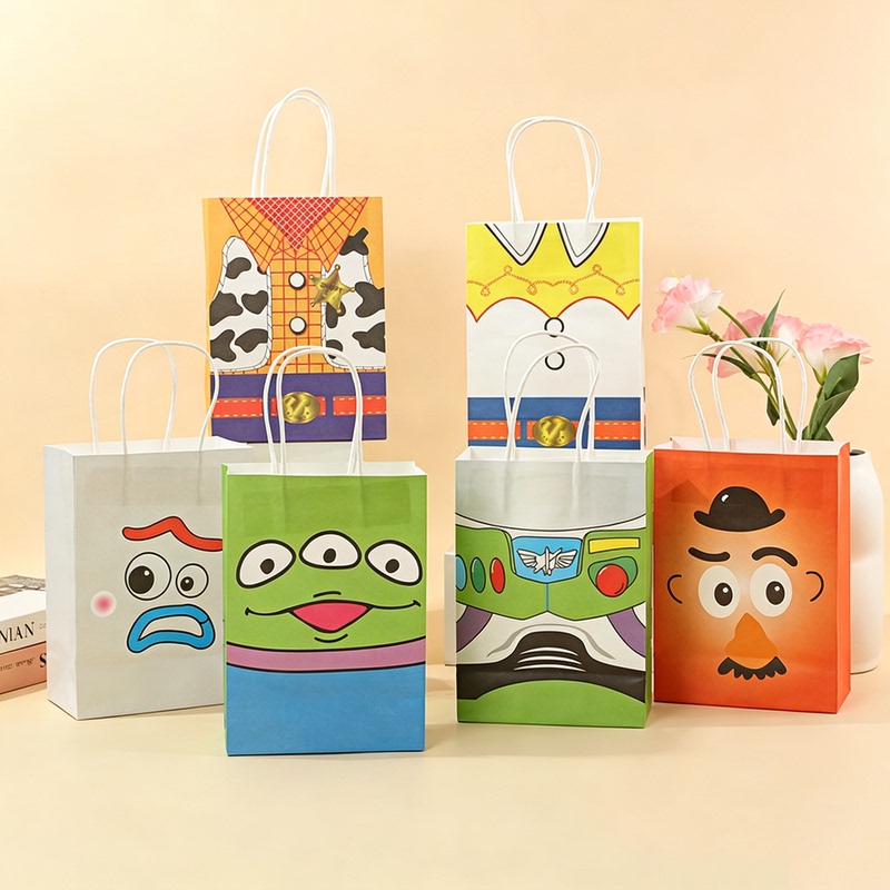 Toy Story Hand-Held Gift Bag Cartoon Buzz Lightyear Woody Hand-Held Paper Bag Christmas Gift Packaging Bag Toy Story Hand-Held Gift Bag Cartoon Buzz Lightyear Woody Hand-Held Paper Bag Christmas Gift Packaging Bag