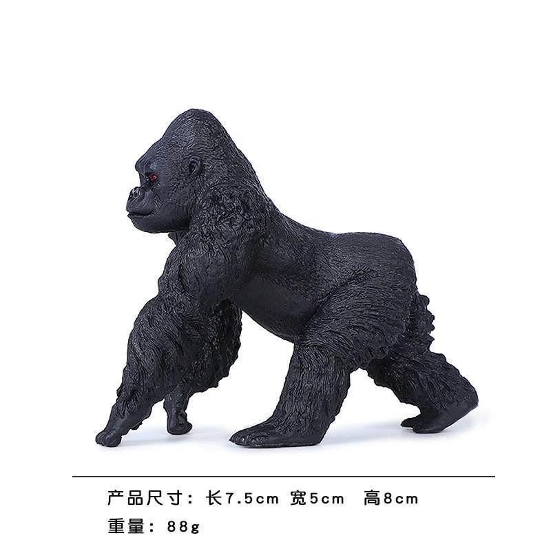 New Cross-Border Hot-Selling Realistic Wild Animal Silverback Gorilla Monkey Model Static Children's Living Room Toy Display