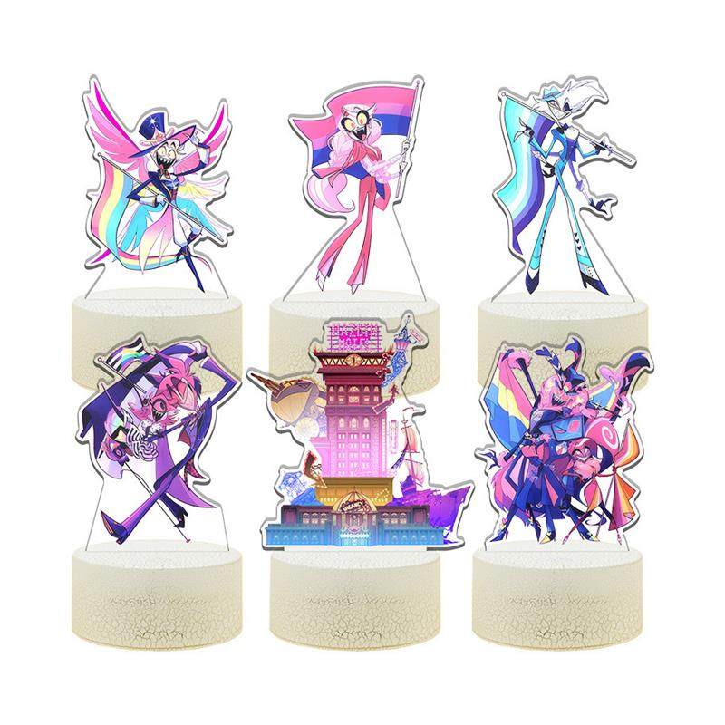 New Hazbin Hotel 2 Season 2 American Anime Merchandise with Built-In Remote Control 3D Night Light