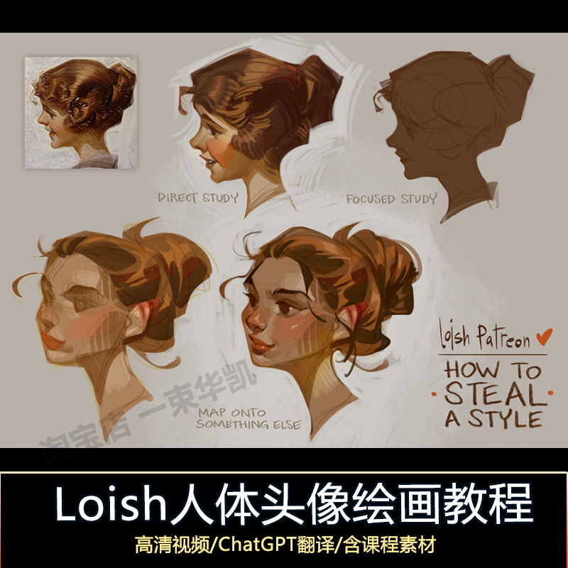 Loish Portrait Drawing Tutorial Line Drawing Portrait Structure Color Human Body Digital Painting Ps Course