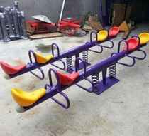 Kindergarten childrens spring seesaw park outdoor playground early education center double seesaw four-person rocking horse