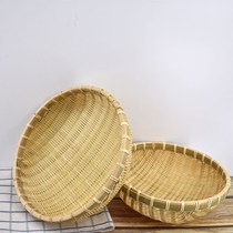 Bamboo dustpan steamed bread basket bamboo product basket vegetable washing fruit props performance fruit plate storage basket small bamboo basket hand