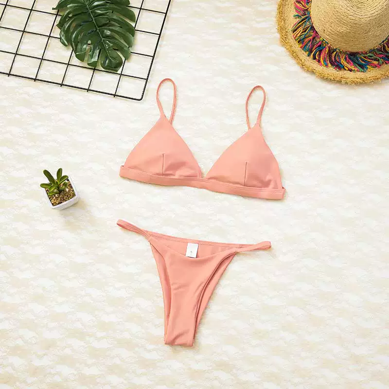 Развлекательный треугольный купальник для женщин из коллекции AliExpress Wish, сексуальный купальник-бикини набор