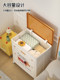 Clothing Storage Box with Large Capacity, Extra-Large Household Flip-Top Organizer with Wheels, Foldable Storage Cabinet for Clothes and Quilts