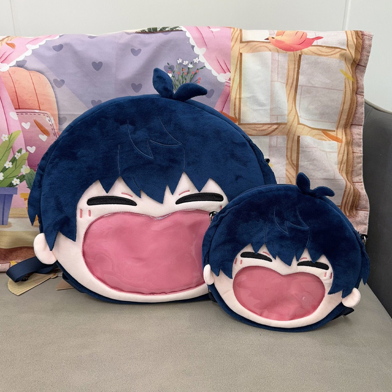 Blue Prison Clean World Pain Bag Crossbody Bag Anime Peripheral Two-Dimensional Bag Plush Backpack Doll Bag Gift