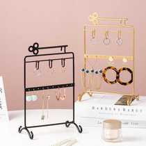 Nordic ins desktop iron key jewelry stand girls dressing table earrings necklace ring storage display stand