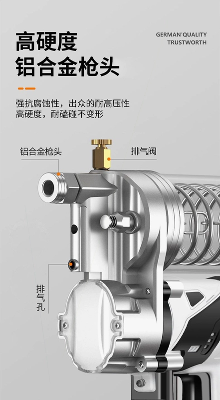 Đức nhập khẩu súng mỡ điện có thể sạc lại máy xúc điện áp cao đặc biệt máy làm bơ sâu bướm 24v hoàn toàn tự động bơm mỡ yeti máy bơm mỡ bò bằng chân