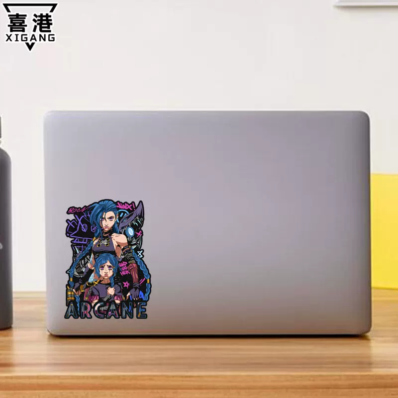 Стикеры для периферии игры Jinx Runaway Loli League, креативные, всплеск кожаный, граффити города, ночной герой, отражающие наклейки