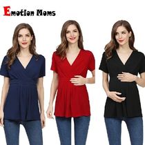 Emotion Moms Summer Pregnant T-shirt Maternity Tops Women Bi