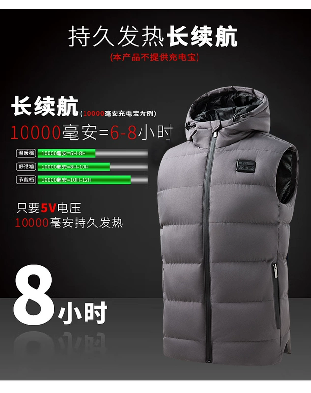 Áo sưởi Xiaomi cho nam, sưởi ấm thông minh, quần áo chống lạnh, áo sưởi điện, áo ghi lê sạc ấm và áo vest cho nữ