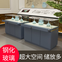 Museum display cabinets antique calligraphy and painting cultural games exhibition display cabinets corporate exhibition hall product counters glass jewelry cabinets