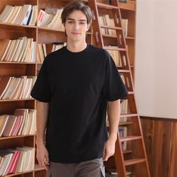 260g Heavyweight Double Yarn Combed Long-Staple Cotton Solid Color T-Shirt, Loose Fit, Crew Neck, Pure Cotton Short-Sleeve Basic Style, Unisex