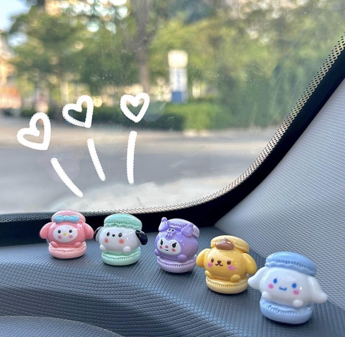 2023 new car display display swing adorable macaron paparazzi middle control desk car in the middle of the car and the net red-Taobao