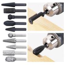 Germany imported 5-piece woodworking rotary file set electric rotary grinding head wood file carving knife tea packing