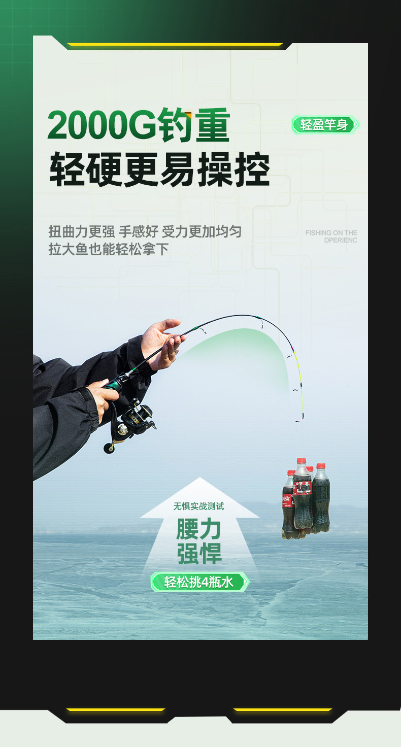 Ice удочкой 新款冰钓冬钓冰钓竿套装超短便携式扁尾灵敏竿稍筏轮实心软稍筏竿 North Cheung