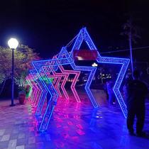 Outdoor LED shape five-pointed star arch internet celebrity check-in commercial street promenade scenic shopping mall lighting decorative lighting