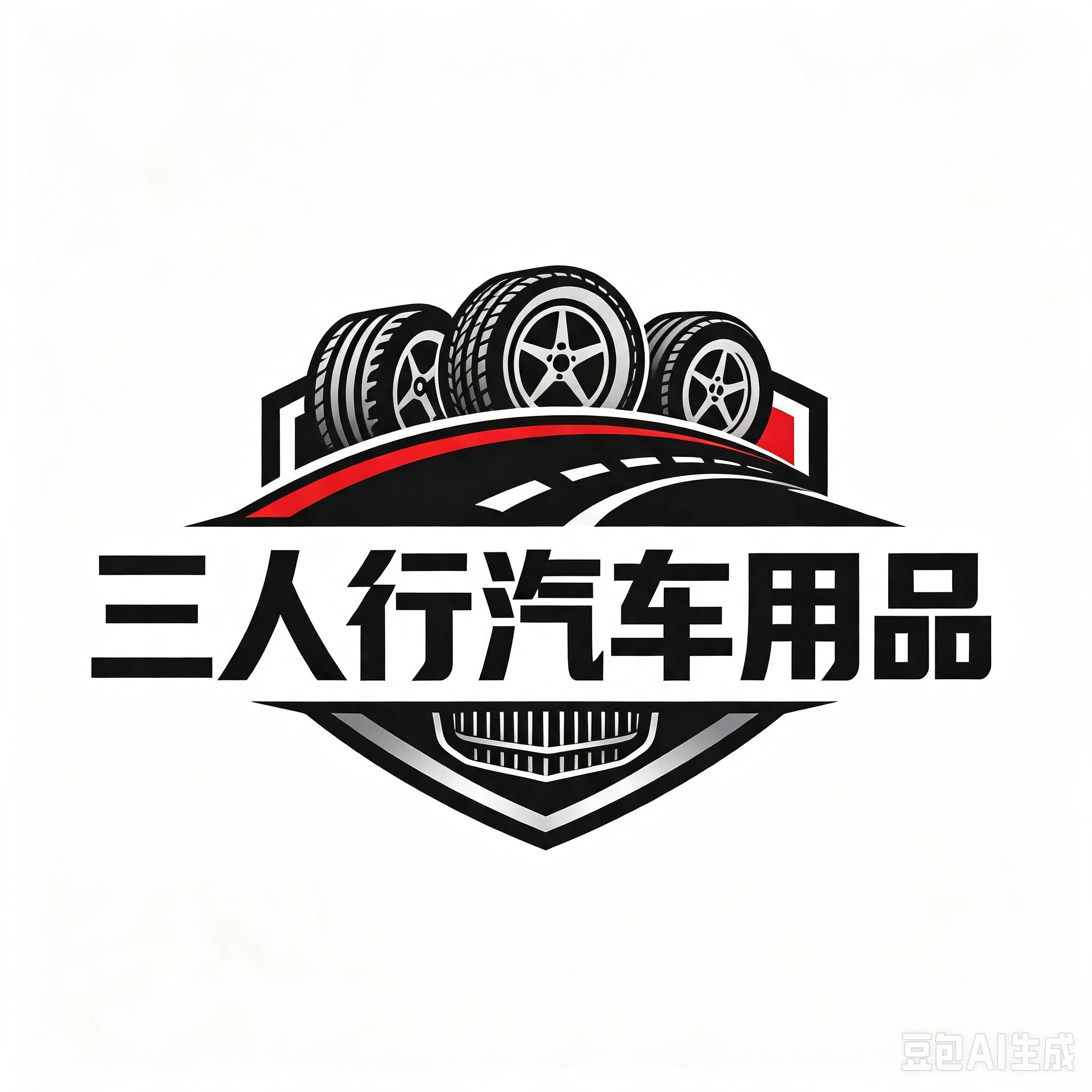 三人行汽车用品的LOGO