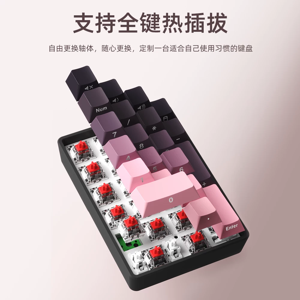 Ruiyi F21pro wireless numeric keypad three-mode Bluetooth RGB office financial computer mini keypad