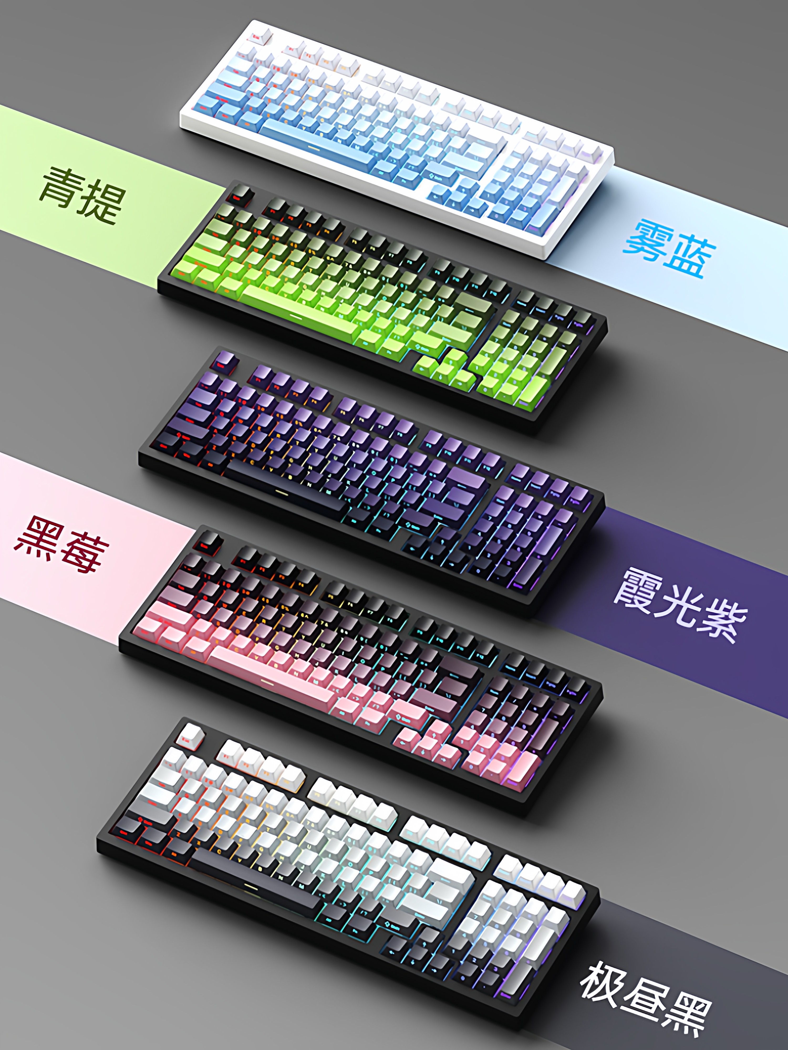 Ruiyi F98Pro Wireless Mechanical Keyboard Three-Mode Bluetooth Gaming Hot-Swappable Rgb Office Side-Engraved Keyboard