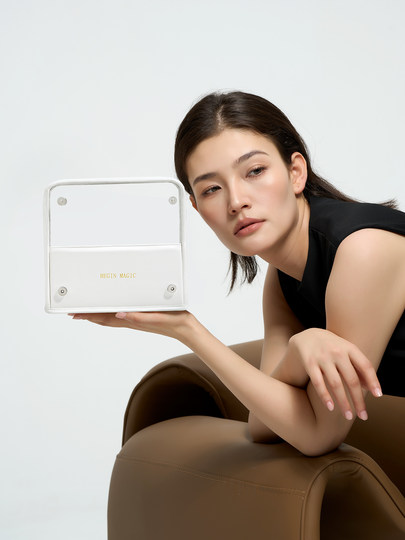 Сумка для хранения кистей для макияжа Beginmagic, большая вместимость, портативная, профессиональная, для путешествий, прозрачная, вертикальная, складная, KCZDB