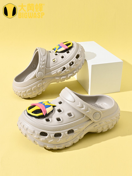 大黄蜂夏季儿童洞洞鞋男童外穿小孩拖鞋防滑凉鞋新款大童宝宝凉拖