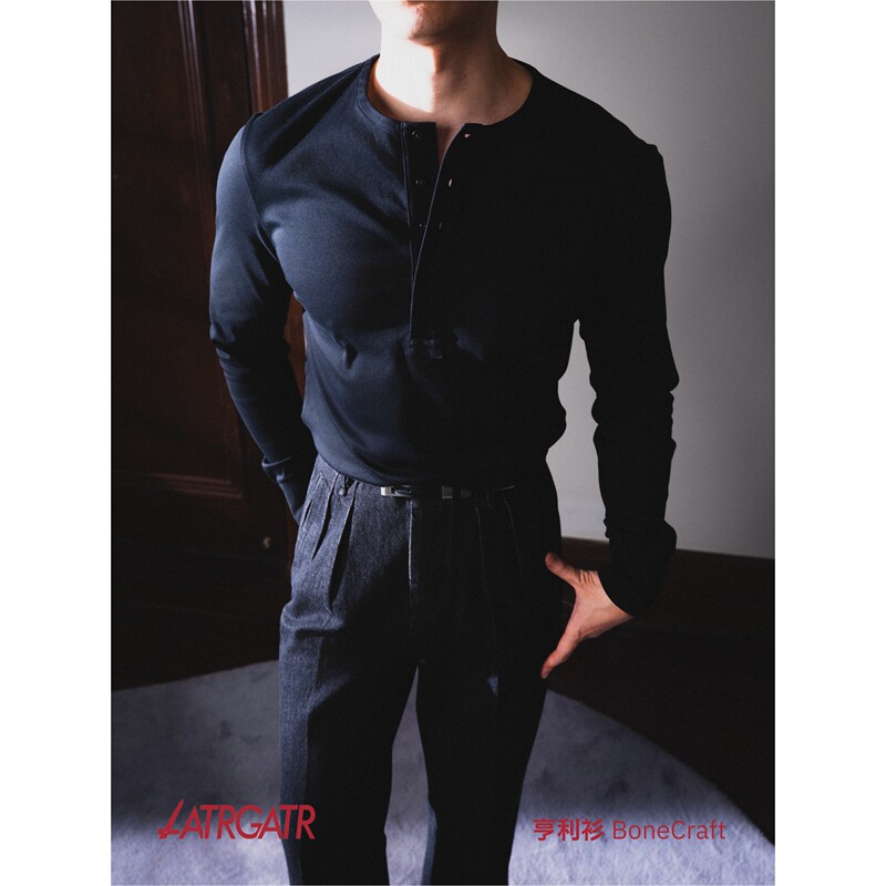 Latrgatr Boxer Henry Shirt, Bonecraft Craftsmanship, Cloud-Like Softness Latrgatr Boxer Henry Shirt, Bonecraft Craftsmanship, Cloud-Like Softness