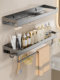 Bathroom storage rack without punching wall-mounted toilet washroom and bathroom sink supplies wall storage rack