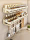 Kitchen Storage Rack, No-Drill Wall-Mounted Spice Rack, Wall-Mounted Condiment Rack, Multi-Functional Storage Shelf