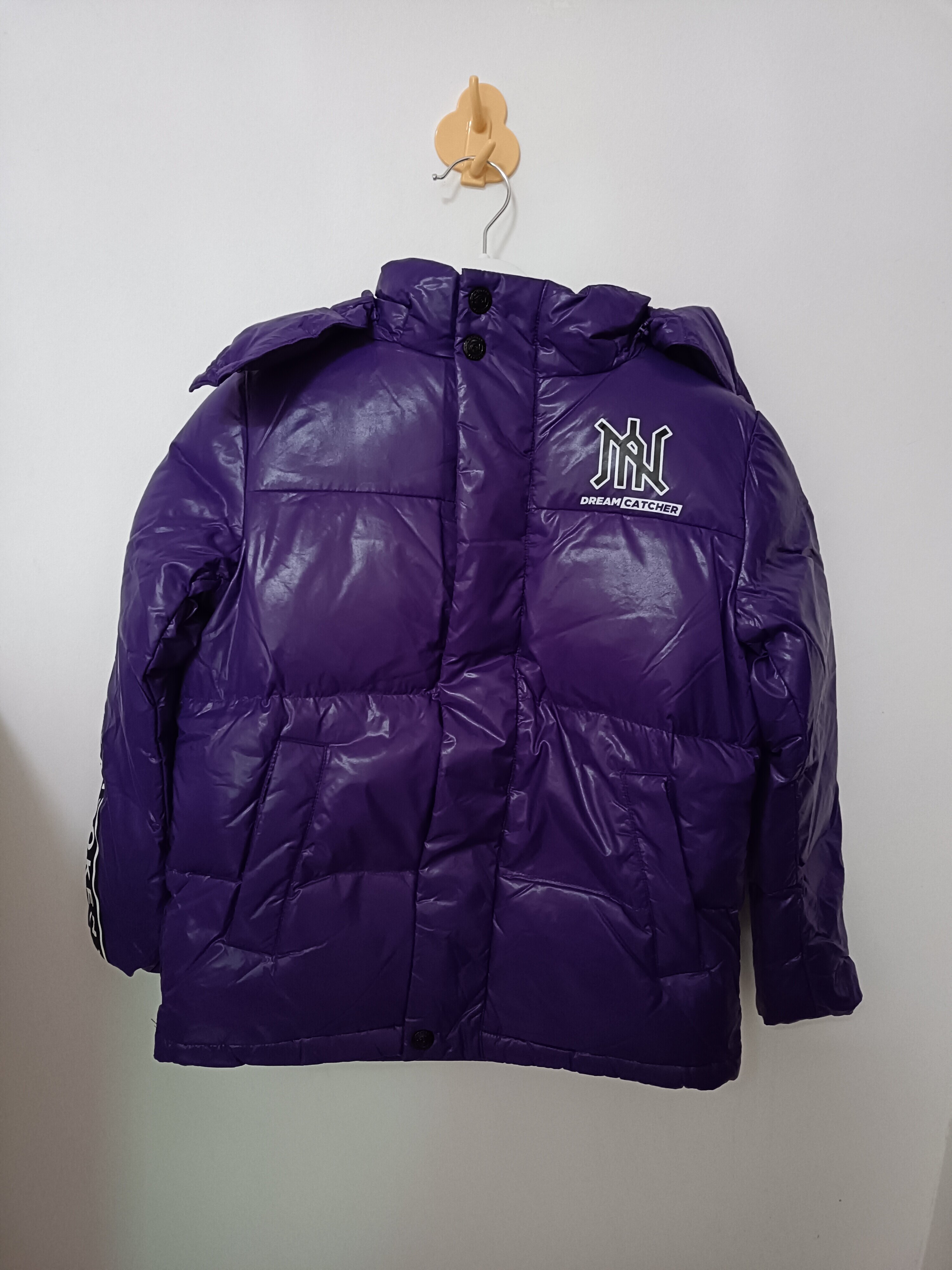 男の子と女の子の秋冬用ミドル丈厚手フード付きダウンジャケット、子供用カジュアルスポーツダウンジャケットコート