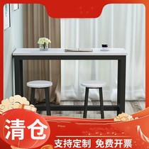 Bar table 1 meter high table rectangular long 120 140 160 180 2 meters 30 40 50 wide high table