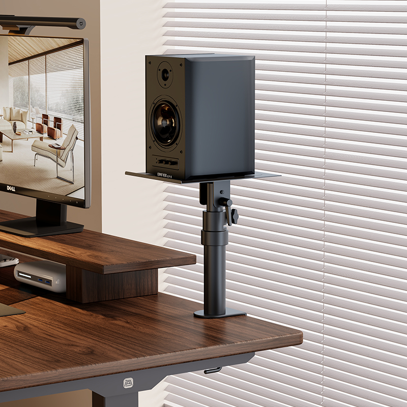 有名なオーディオスタンドデスクトップ配置ラックは、スピーカーラック三脚サラウンドクランプテーブルオーディオベースを持ち上げて移動できます