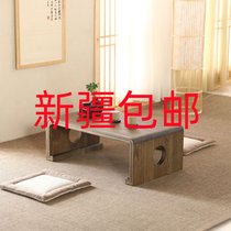 Xinjiang solid wood bay window table Japanese-style tatami coffee table antique Chinese study desk balcony Go table Kang table floor