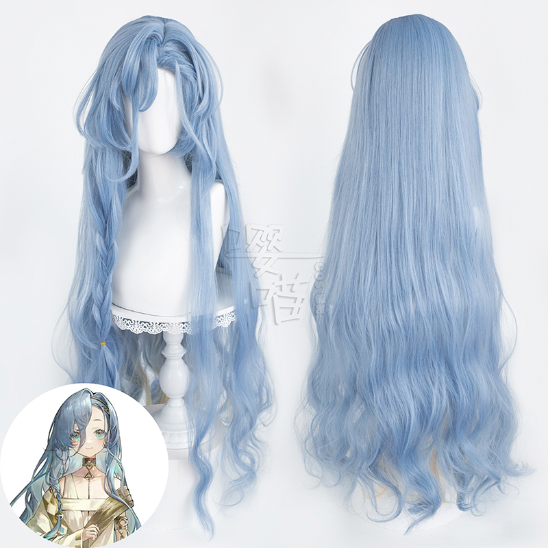 Yingmiao Returns to the Future 1999 37 Cosplay Wig with Simulated Scalp, Top-Knotted Bangs, Gradient Long Curly Hair