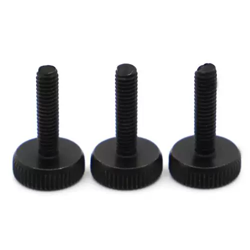 1-10pcs M4 M4 M5 M8 M8 M10 GB835 DIN653 Black Steel Knurl FL