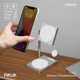 Three-in-one wireless charger for mobile phone, watch, earphones, magnetic folding, adjustable angle, QI2 certification