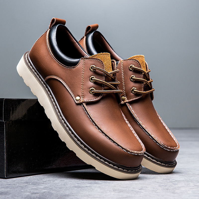 474849 Size Extra Large Genuine Leather Men's Shoes All-Season Retro Work Shoes Fujian Putian Official Website Casual Genuine Leather Shoes