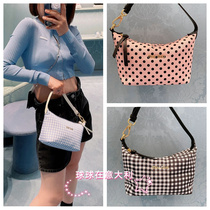 M‍IUMIU Miao‍Miao Spirit polka dot lunch box bag logo hobo armpit bag shoulder handbag for women