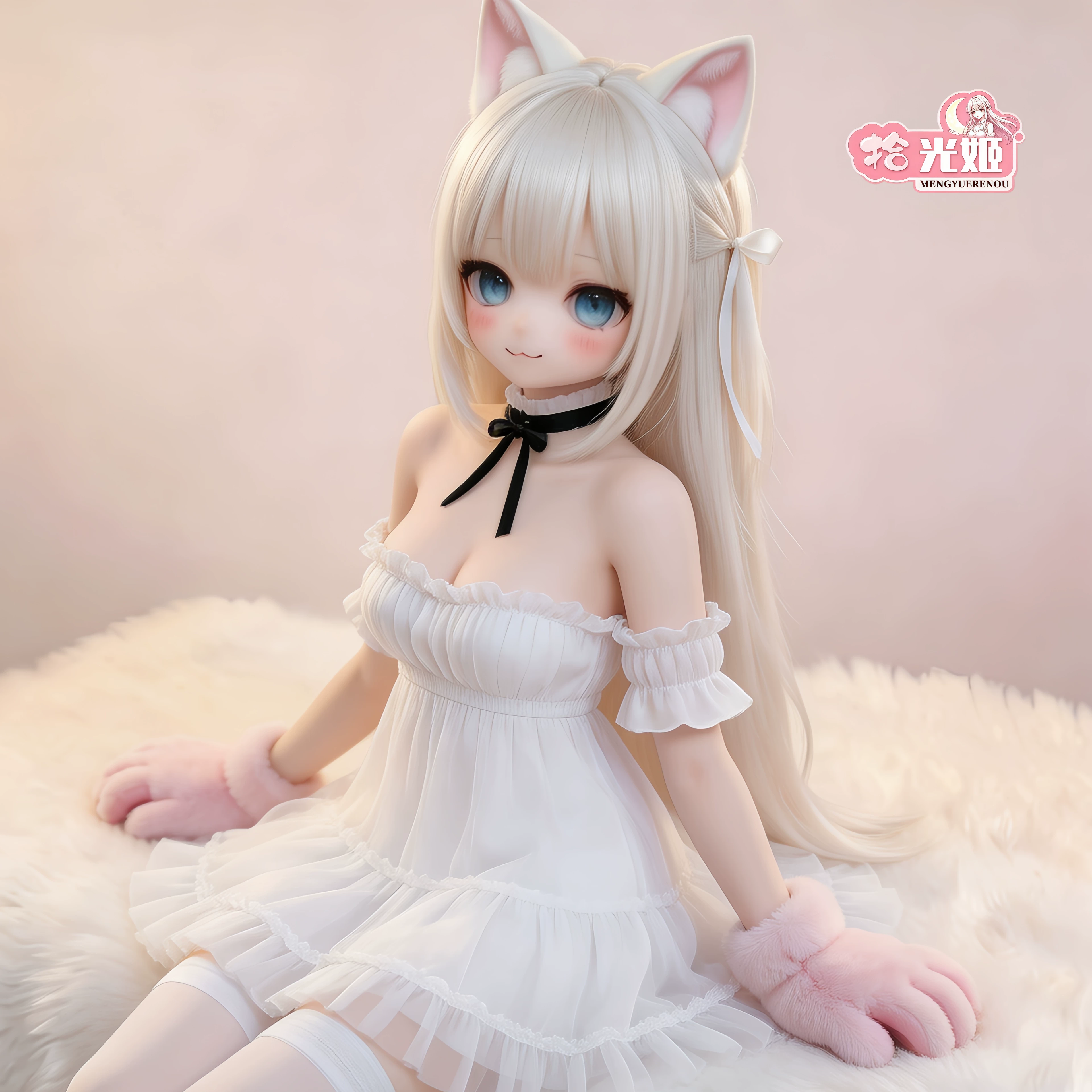 Двумерное стеклянное котёнок-девочка анимационного стиля, подлинная кукла BJD, цельная анимация силиконовая гуманоидная кукла моделирование