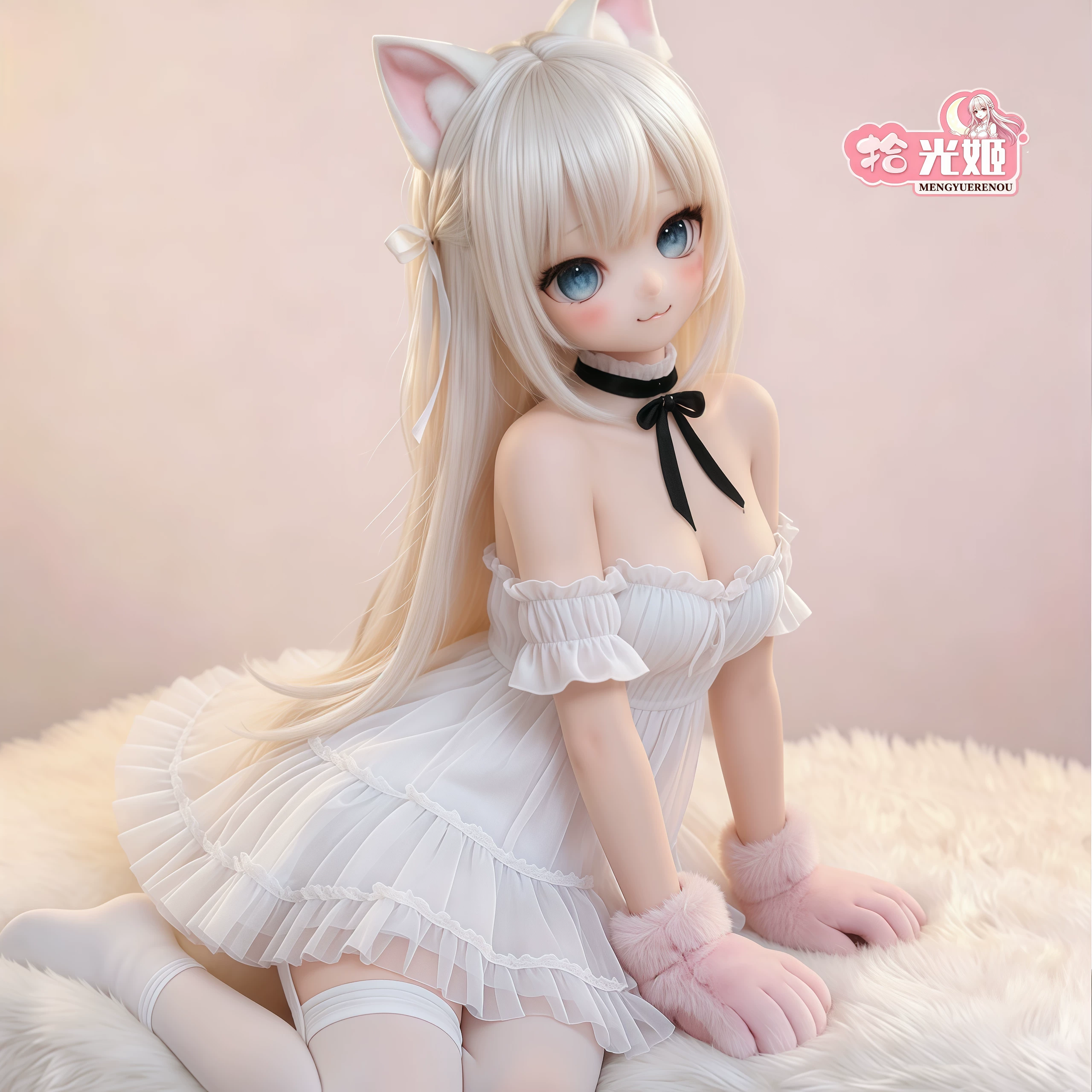 Двумерное стеклянное котёнок-девочка анимационного стиля, подлинная кукла BJD, цельная анимация силиконовая гуманоидная кукла моделирование