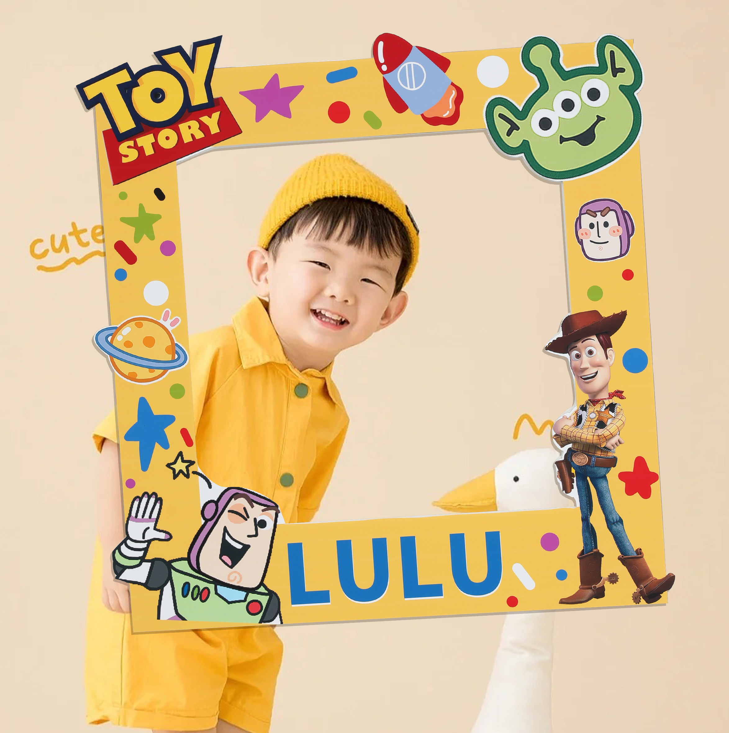 Children photo cards for men and women KT board KT board School Classroom Activity props Birthday Decoration Placement Party School-Taobao