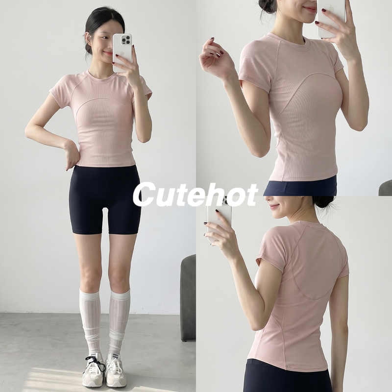 Sports Short-Sleeved Women's Yoga Tops 2026 New Summer Slimming Running T-Shirts Pilates Fitness Clothes Sports Short-Sleeved Women's Yoga Tops 2026 New Summer Slimming Running T-Shirts Pilates Fitness Clothes
